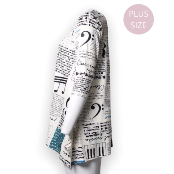 AZALEA | Music All Over Graphic Print Tunic - Picture 2 of 11